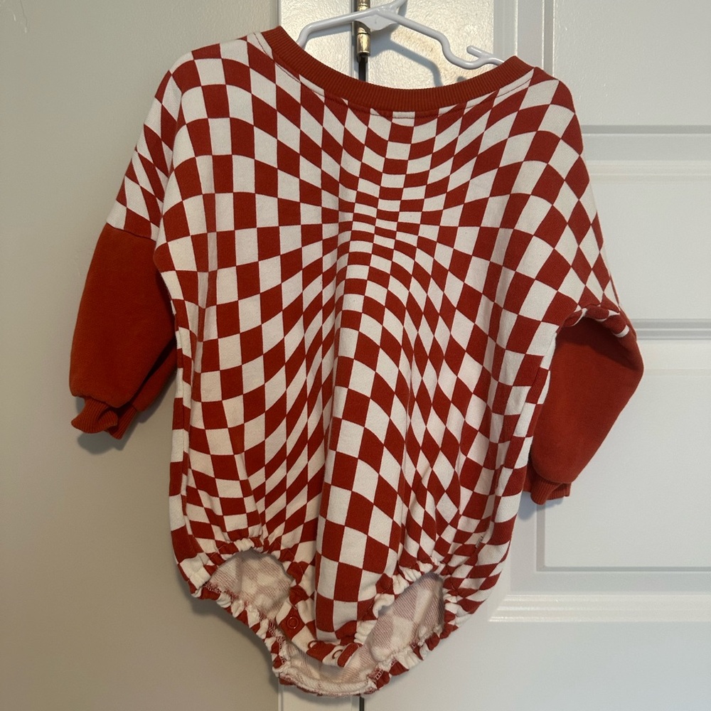 Brixton Orange and White Sweater